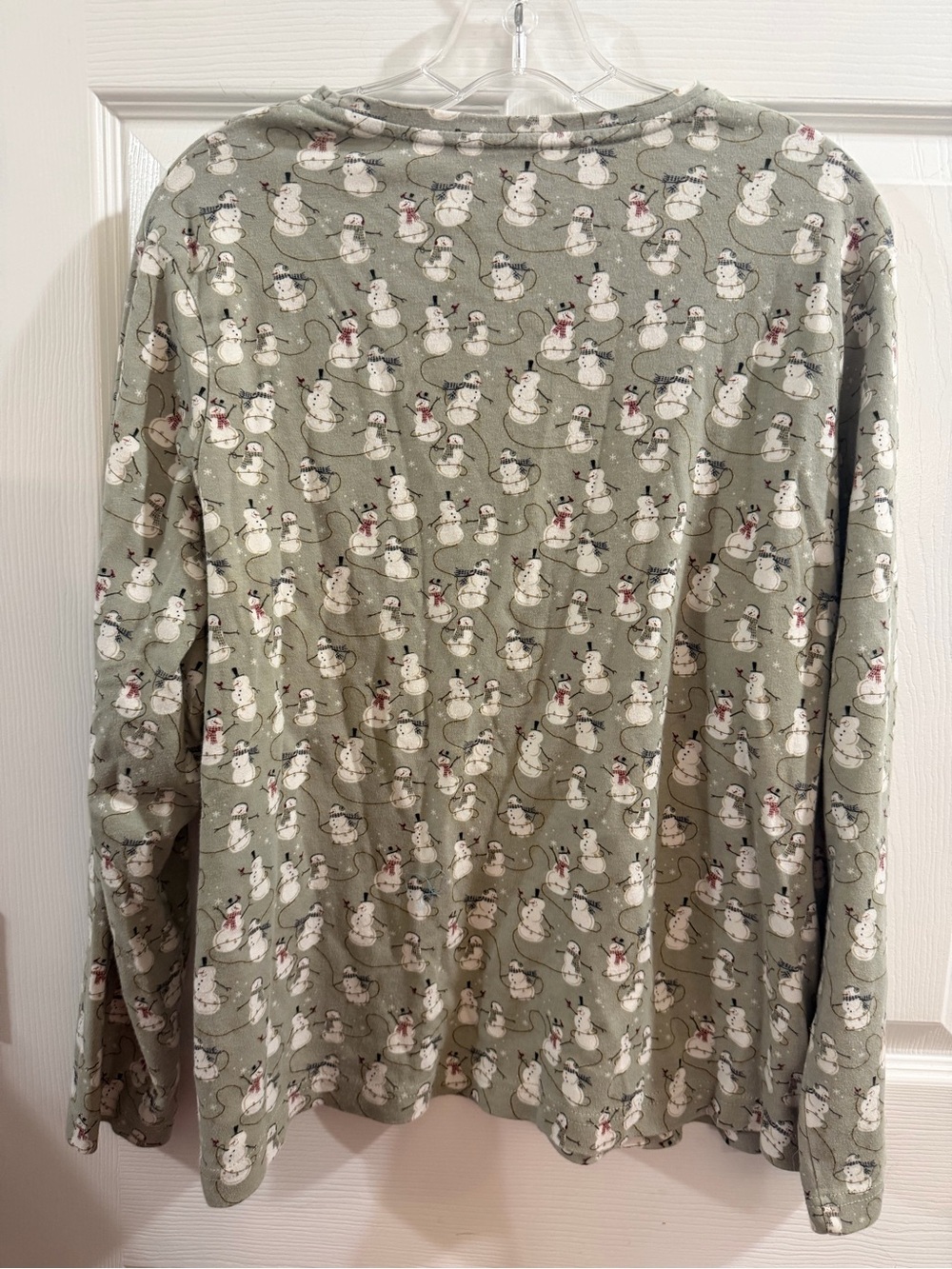 Croft & Barrow Woman 2X Snowman Print Long Sleeve Top - Picture 3 of 3